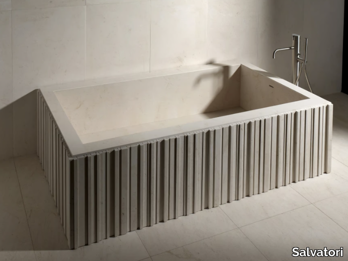 ISHIBURO - Rectangular stone bathtub _ Salvatori