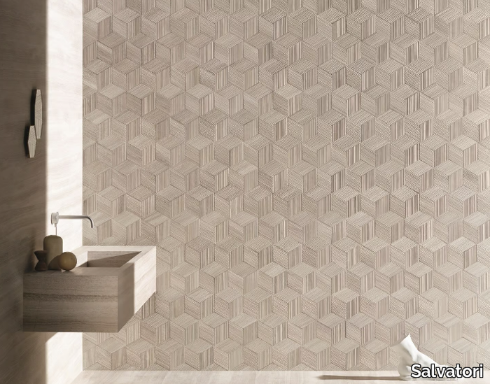 ROMBOO - Modular natural stone 3D Wall Cladding _ Salvatori