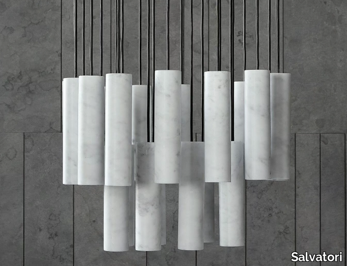 SILO - Marble pendant lamp _ Salvatori