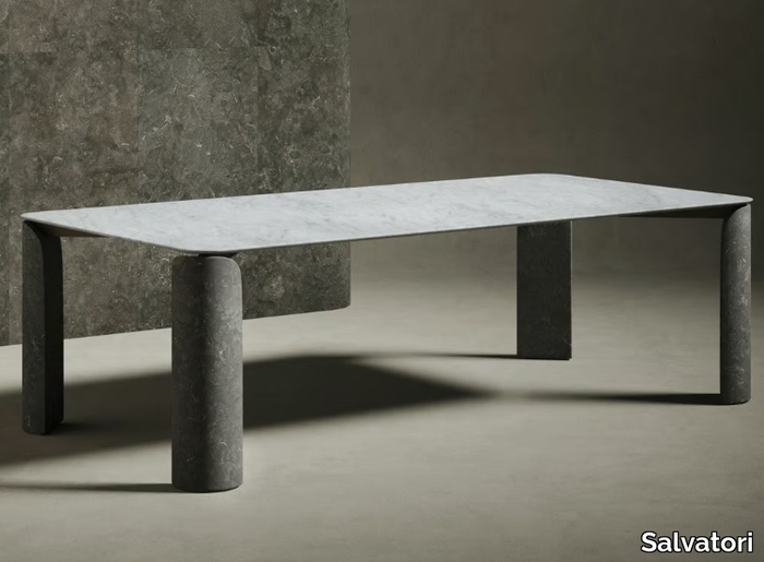 TAULA - Rectangular marble table _ Salvatori