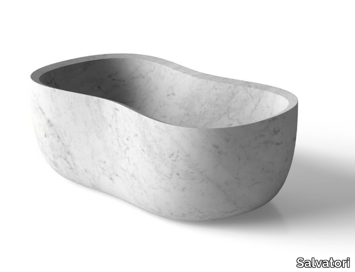 ANIMA - Freestanding marble bathtub _ Salvatori