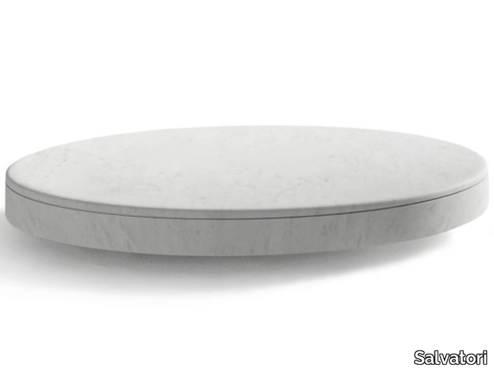 OMPHALOS - Low round stone coffee table _ Salvatori