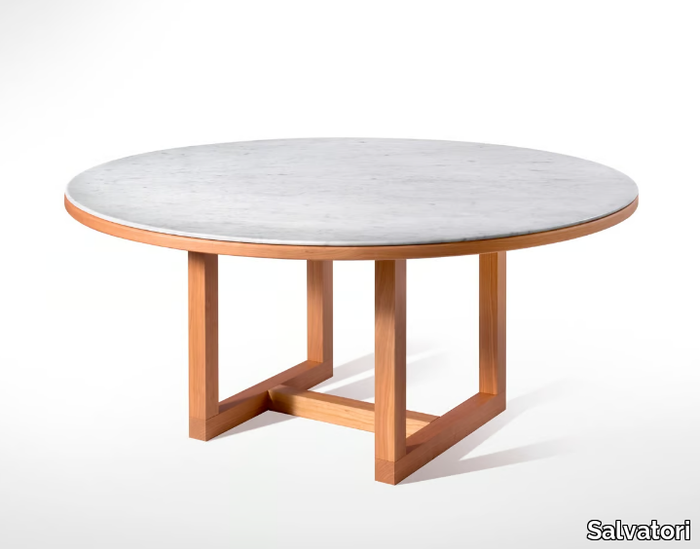 SPAN - Round marble table _ Salvatori