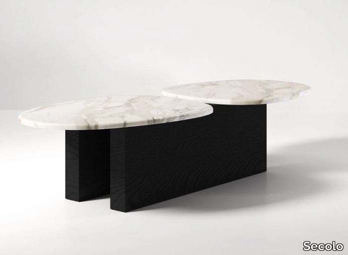 TARAS - Low marble coffee table for living room _ Secolo