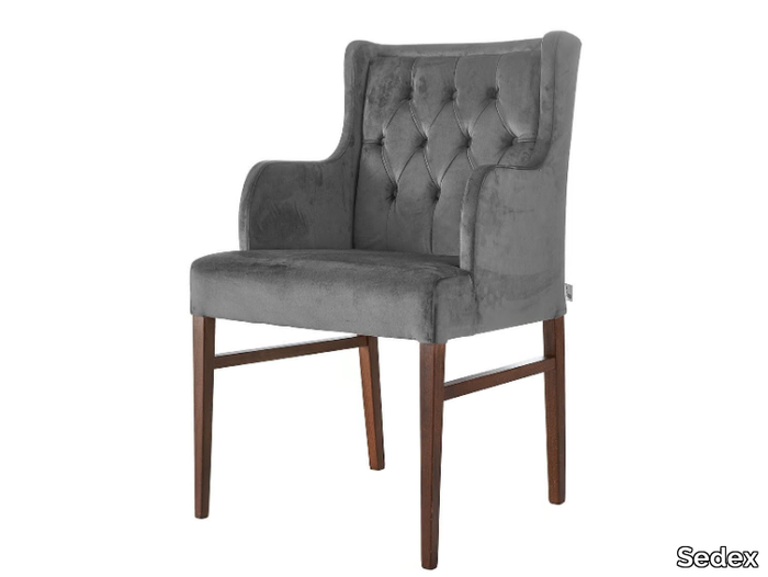 DRESSY-C - Upholstered tufted chair with armrests _ Sedex