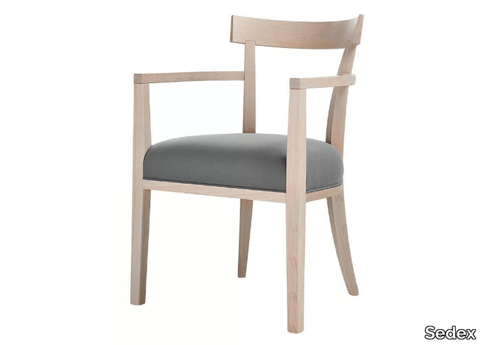 VICTOR - Upholstered chair with armrests _ Sedex