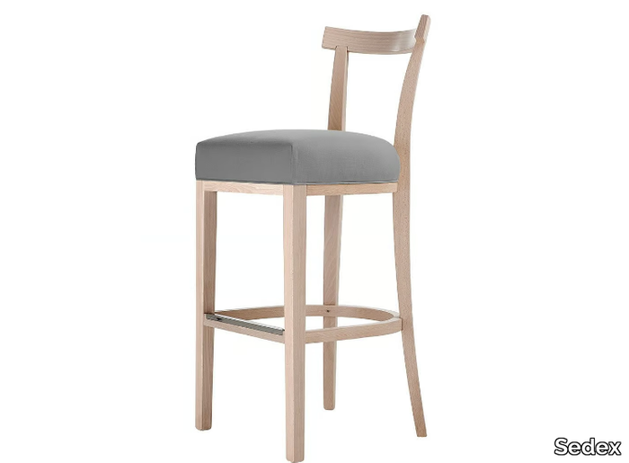 VICTOR - Upholstered wooden barstool _ Sedex