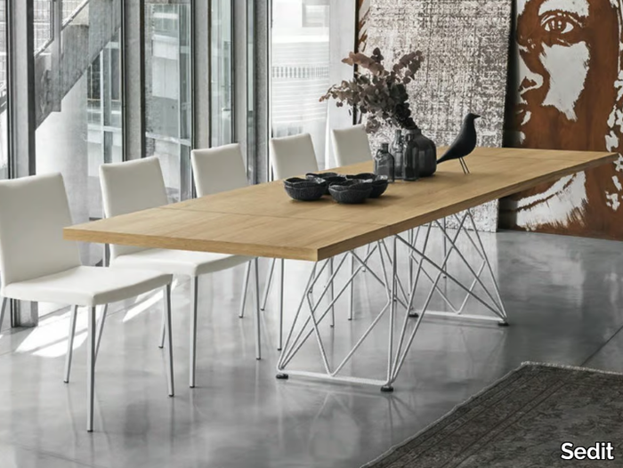 BUILDING - Extending rectangular wooden table _ Sedit