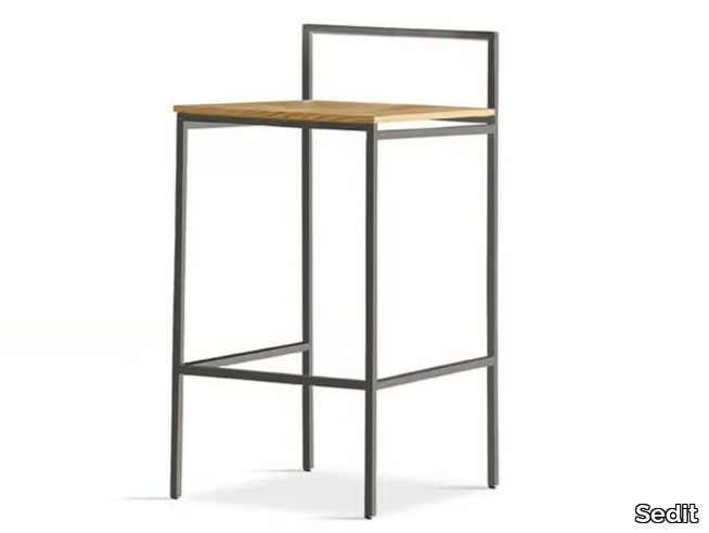 JULY - High metal stool with back _ Sedit