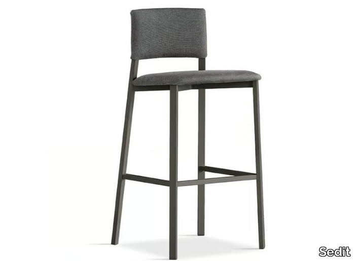 SARA - High fabric stool with back _ Sedit