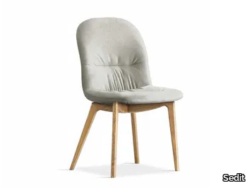 CLOE - Fabric chair with wooden frame _ Sedit