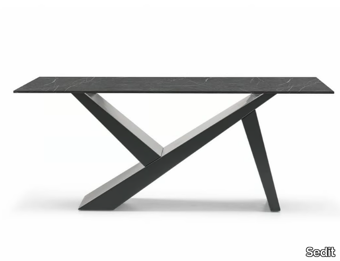 IKARUS - Rectangular ceramic table _ Sedit