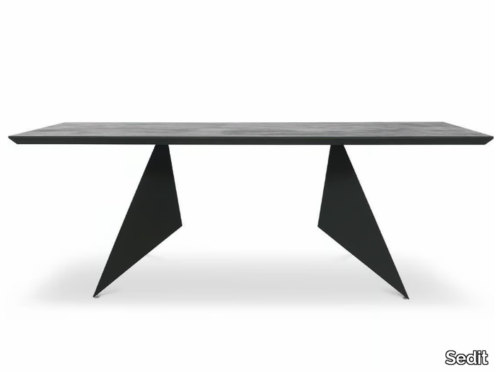 VELA - Extending rectangular ceramic table _ Sedit