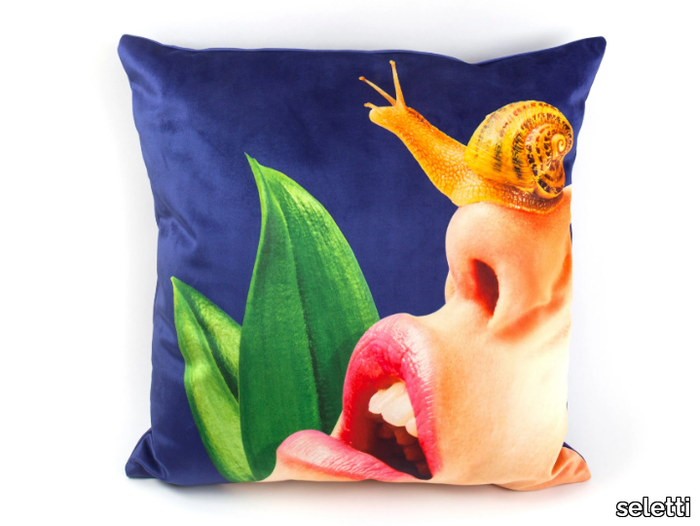 SNAIL - Square fabric cushion _ seletti