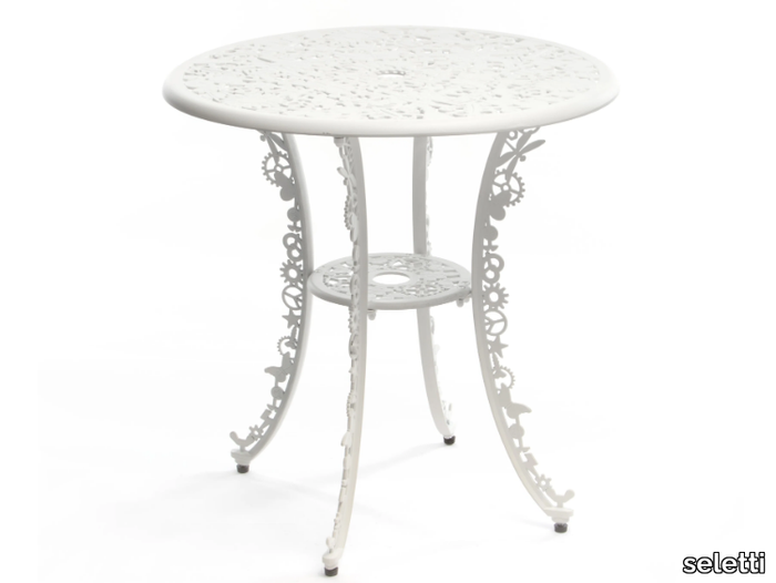 INDUSTRY - Round aluminium table _ seletti