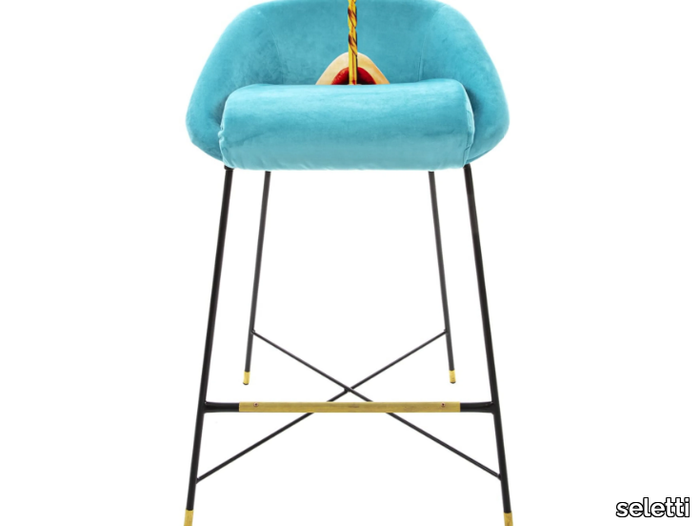 DRILL - High fabric stool with back _ seletti