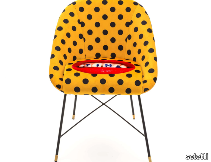 SHIT - Upholstered fabric chair with armrests _ seletti