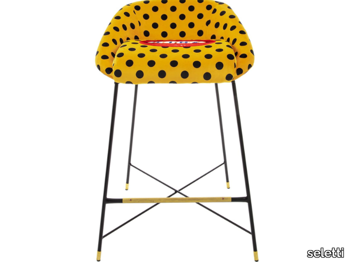 SHIT - High fabric stool with back _ seletti