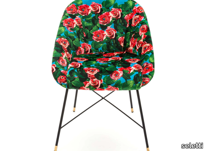 ROSES - Upholstered fabric chair with armrests _ seletti