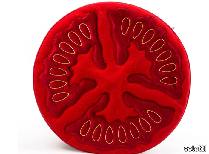 TOMATO - Round fabric cushion _ seletti