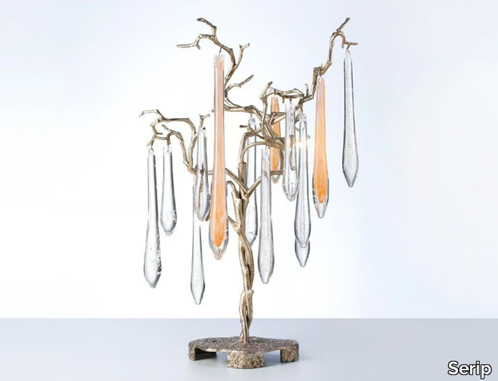 AQUA WILLOW - Halogen handmade bronze table lamp _ Serip