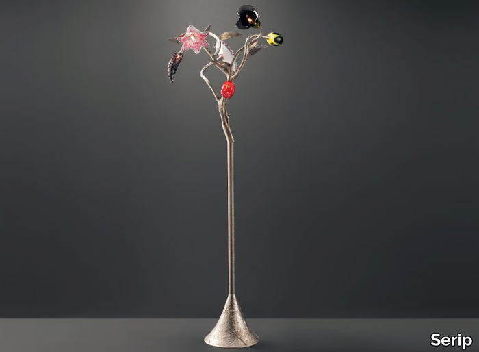 BOUQUET CORSAGE - Handmade bronze floor lamp _ Serip