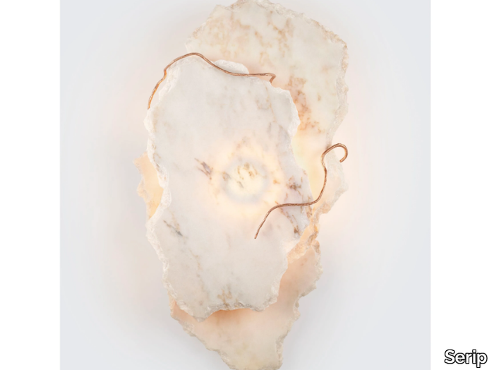 ORIGEM THEIA MEDIUM - Handmade natural stone and bronze wall light _ Serip