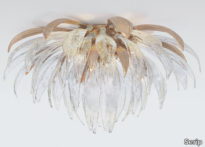 DANDELION SOFFIONE LARGE - LED handmade bronze ceiling lamp _ Serip