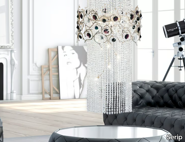 DIAMOND VEIL - Halogen pendant lamp with crystals _ Serip