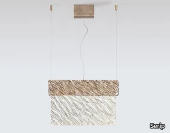 MONDRIAN COASTLINE LARGE - LED handmade bronze pendant lamp _ Serip