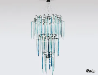 WATERFALL CASCADE TRIPLE - Handmade bronze pendant lamp _ Serip