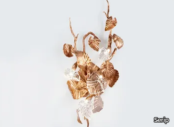 CALATHEA MAKOYANA - LED handmade bronze wall lamp _ Serip