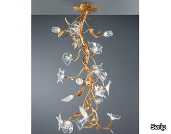 BOUQUET GARLAND - Handmade bronze ceiling lamp _ Serip