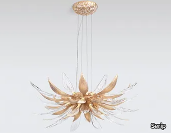 DANDELION HOPE MEDIUM - LED handmade bronze pendant lamp _ Serip