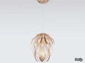 DANDELION CYNARA LARGE - LED handmade bronze pendant lamp _ Serip