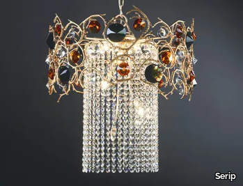 DIAMOND CLEOPATRA LARGE - Halogen pendant lamp with crystals _ Serip