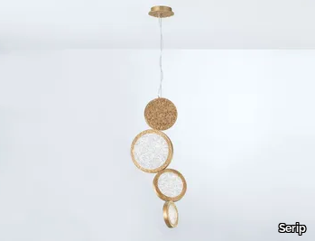 LUNA CLOVER ORGANIC - LED handmade bronze pendant lamp _ Serip