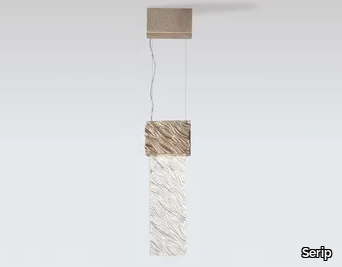 MONDRIAN COASTLINE LARGE - LED handmade bronze pendant lamp _ Serip