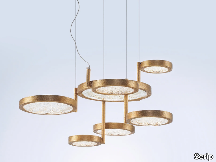 LUNA MOONBOW SEVEN LEVELS - LED handmade bronze pendant lamp _ Serip