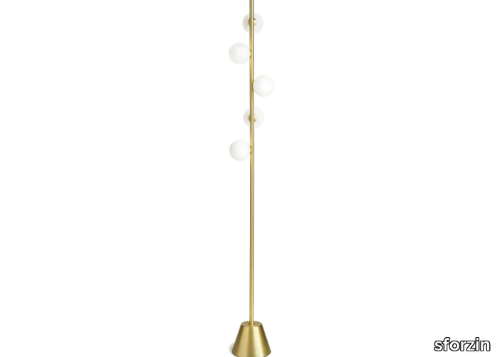 POMÌ - Floor lamp in metal and opal glass _ sforzin