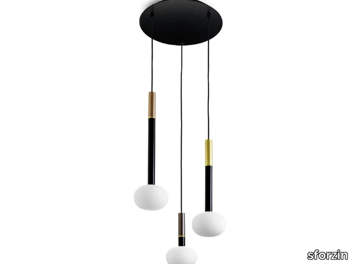 MOSE 3 - Suspension lamp in metal and opal glass _ sforzin