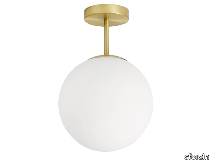 JUGEN - Opal glass ceiling lamp _ sforzin