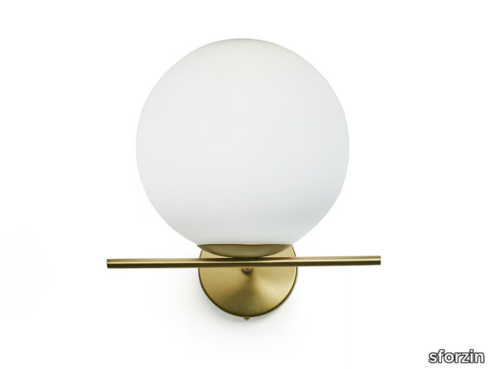 JUGEN - Wall lamp in opal glass and metal _ sforzin