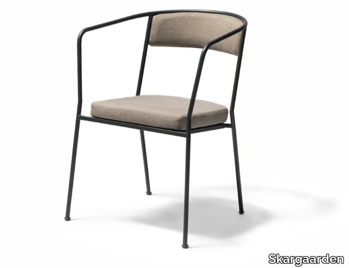 ARHOLMA - Fabric and metal garden chair with armrests _ Skargaarden