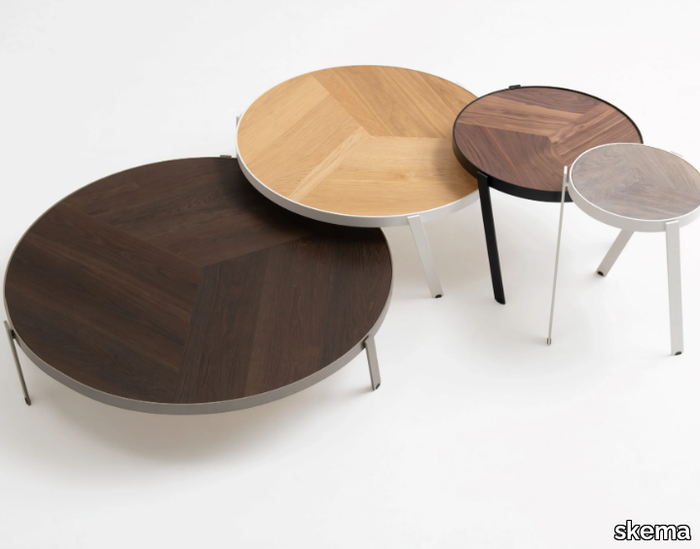 GYROS - Low round wooden coffee table _ SKEMA