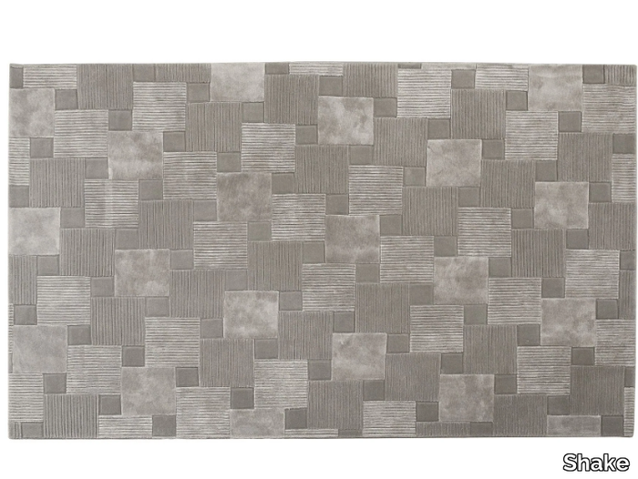 DAMIÉ - Rectangular handmade silk rug _ Shake