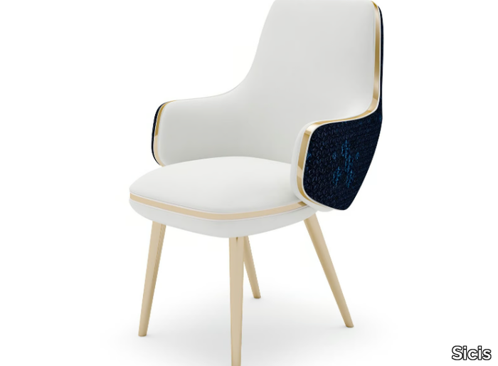 MONRO' - Fabric chair with armrests _ Sicis