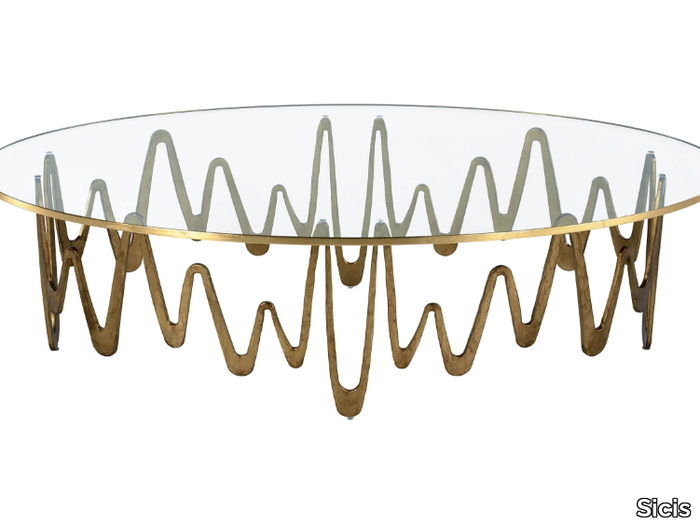 ONDINE - Oval glass coffee table _ Sicis