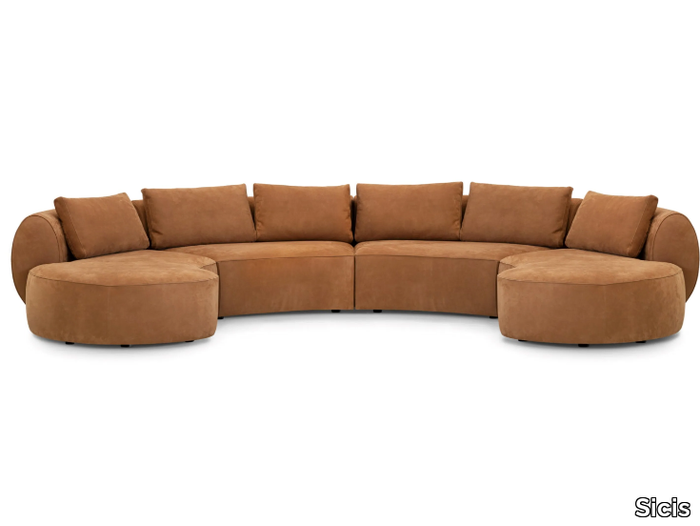 BOTERO - Sectional curved fabric sofa _ Sicis