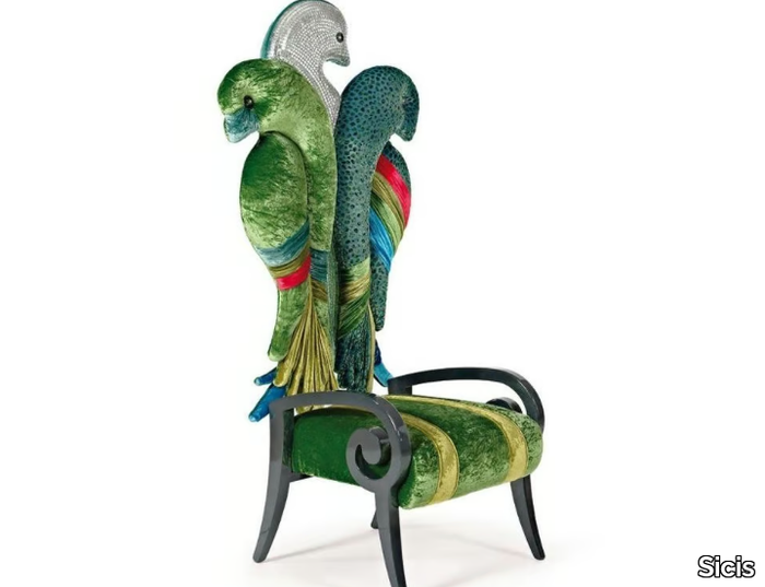 JALOUSIE - Fabric armchair high-back _ Sicis